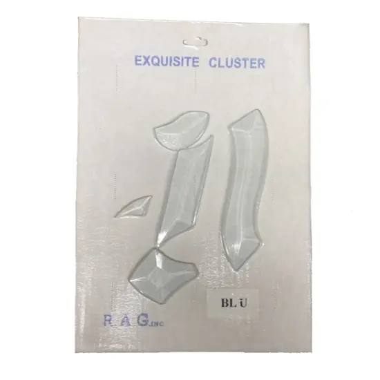 4-1/4" x 5-3/8" Exquisite Clear Glass Letter U Bevel Cluster BLU {3}