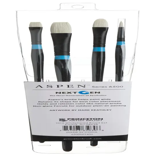 Princeton Series 6500 Aspen Synthetic Brush-Short Handle Set 4PC {3}