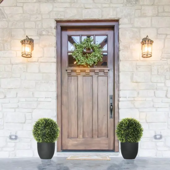 2x Artificial Plant Topiary Balls Greenery Decor {3}