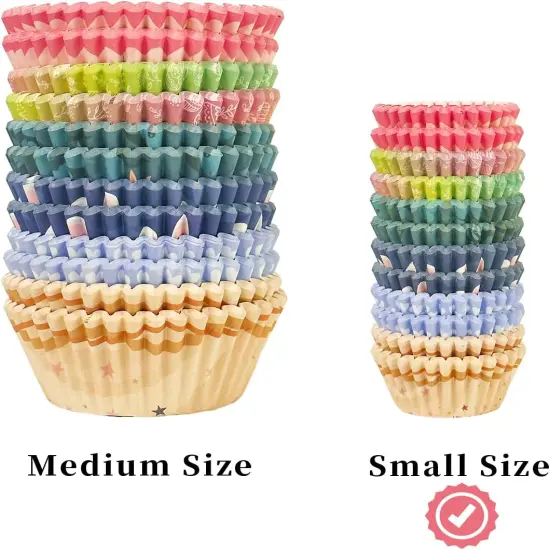 Easter Cupcake Liners Mini Muffin Liners for Easter 300-Count 6 Original Design No Smell, Food Grade Baking Cups Paper(Small Size) {3}