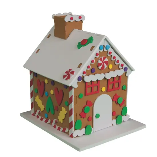 Foam Gingerbread Houses Craft Kit (Pack of 12) {1}