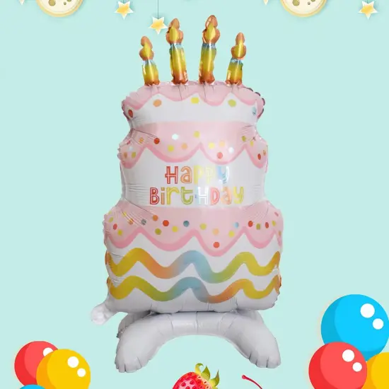 Birthday Cake Standing Foil Balloon Decoration F07M1-13 {2}