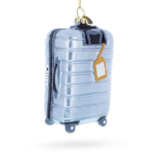 San Francisco Landmarks Suitcase Glass Christmas Ornament {3}