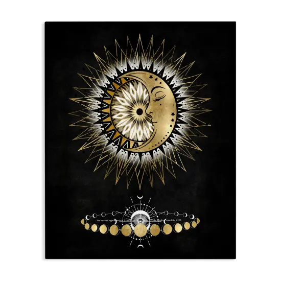 Stupell Industries Lunar Phrases Astrology Canvas Wall Art Design by Oliver Jeffries {1}