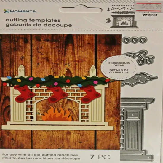 Momenta Christmas Fireplace Cutting Dies {1}