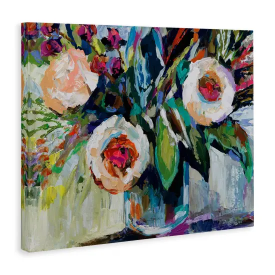 Stupell Industries Modern Fiesta Flowers Canvas Wall Art Design by Jeanette Vertentes {3}