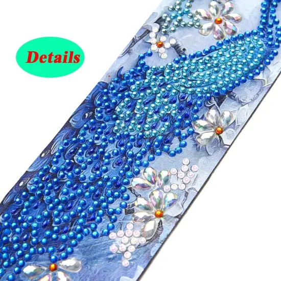 Diamond Painting Tassel Bookmark Art 5D DIY Peacock Kits {4}