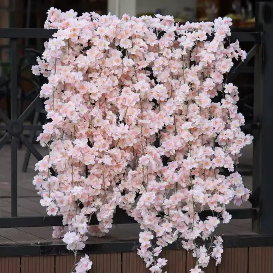 11.8 ft Artificial Cherry Blossom Vines Fake Spring Flowers Hanging Silk Sakura Flower Garland for Wedding Party Decor, Pink {1}