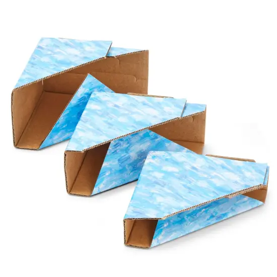 100 Pack Blue Picture Frame Corner Protectors for Shipping Art, Adjustable Cardboard Edges for Moving (Fits 1", 1.5", 2.2" Frames) {6}