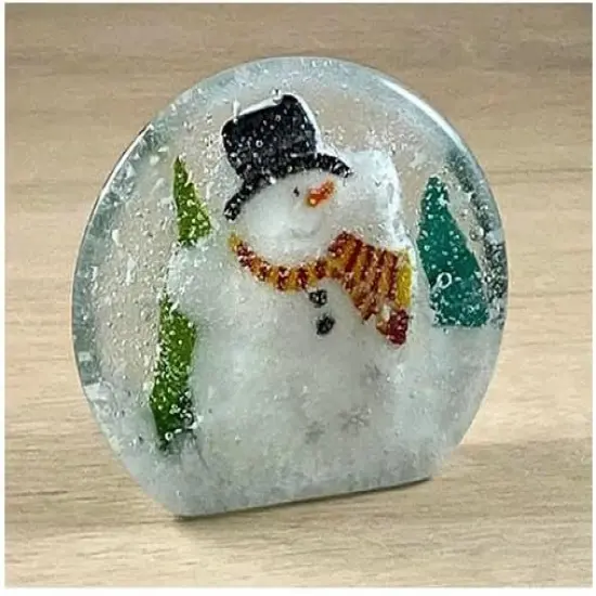 6.5" x 6.5" x 2.25" Round Vertical Paperweight Glass Fusing Frit Casting Kiln Mold {3}