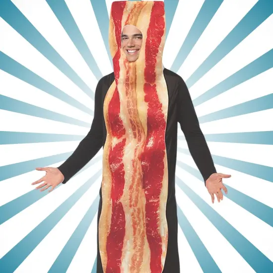 Bacon Strip Costume Funny Food Tunic One Piece Halloween Party Outfit {3}