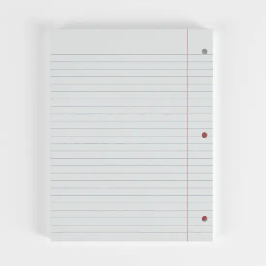 Filler Paper Wide-Ruled White 100 Sheets &ndash; 48 Packs {4}