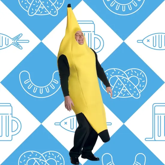 Deluxe Banana Plus Size Costume Funny Yellow Fruit Tunic Pull Over Halloween Party Outfit {3}