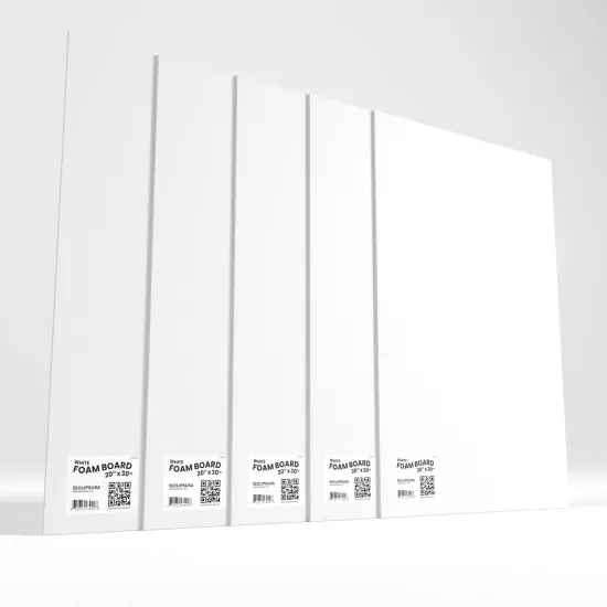 Foam Boards White 20x30 in &ndash; Large Size &ndash; 50 Count {4}
