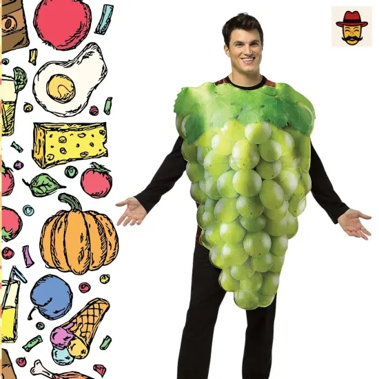 Green Grapes Costume Funny Fruit Tunic One Pieces Halloween Party Outfit {6}