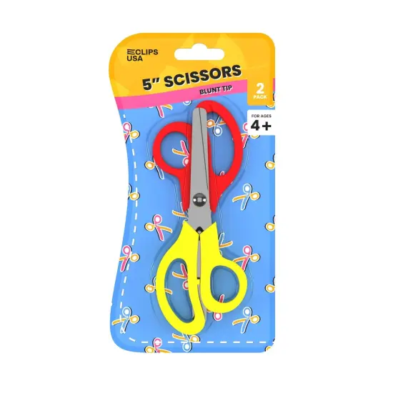 Kids Scissors 5 in Blunt Tip &ndash; 2 Pack &ndash; 48 Sets {2}