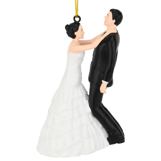 Tree Buddees Funny Bride & Groom Marriage Ornament Newlyweds Gift Also Hilarious Wedding Cake Topper {4}