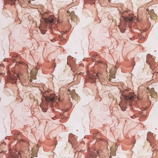 Mook Fabrics Smoke Print Cotton Fabric [108 in. Wide] - By The Yard Brown/Rust {3}