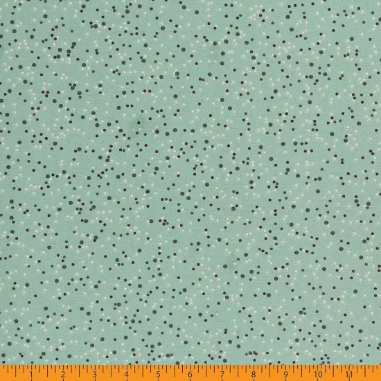 Mook Fabrics Dotted Cotton Fabric [108 in. Wide] - By The Yard Granite Green {3}