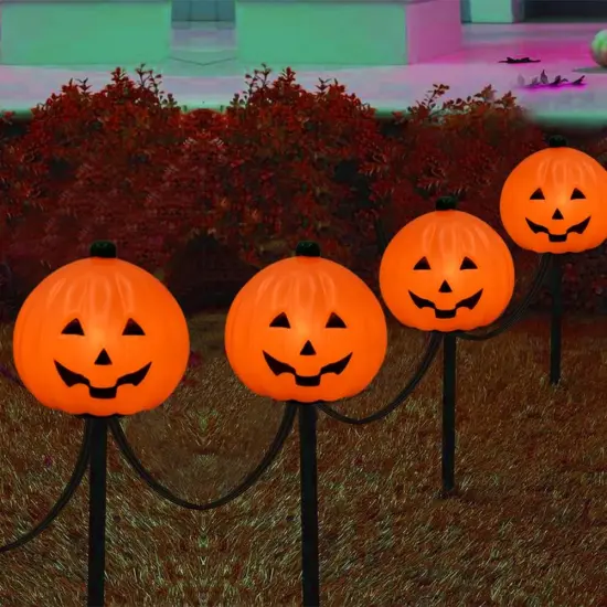 C7 Halloween Pumpkin Pathway Stake Lights {1}