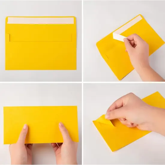 50 Pack Colorful #10 Business Envelopes Self Seal Standard Envelopes for Office Checks, Business, Letter Mailing Invoices, 4.13 x 9.49 Inches {3}