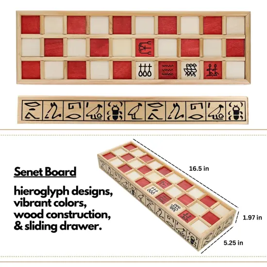 WE Games Wood Senet Game - An Ancient Egyptian Board Game {2}
