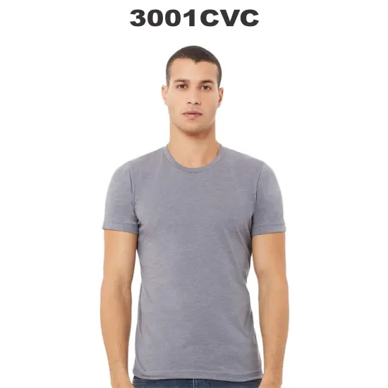 BELLA + CANVAS&reg; Crewneck Short Sleeve CVC Jersey Tees Heather mauve {3}
