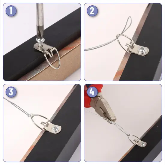 Mr. Pen- Picture Hanging Wire Kit, 100Ft Picture Wire Hanging, D Rings Picture Hanging, Picture Frame Hanging Kit, Picture Frame Wire, Wall Hanging Kit, Wire for Hanging Pictures, Painting Hanging Kit {5}