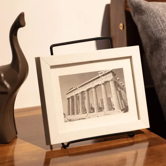 3 Pack Plate Stand Easel Picture Frame Stand Adjustable Foldable Tablet Iron Display Holder for Displaying Photos, Plates, Cookbooks(Black) {3}