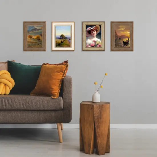 XUANLUO 3 Pack 4x6 Inch Farmhouse Rustic Picture Frame Sets Distressed Farmhouse Plastic Frame with Plexiglass for Wall Mount or Tabletop Display {3}