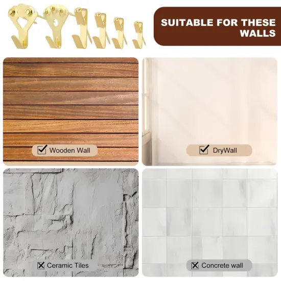 350PCS Picture Hanging Kit, Heavy Duty Photo Frame Hangers with Sawtooth Hardware, D Rings, Nails, Level, Screws, Steel Wire for Picture, Painting, Mirror, Wall Art Mounting {6}