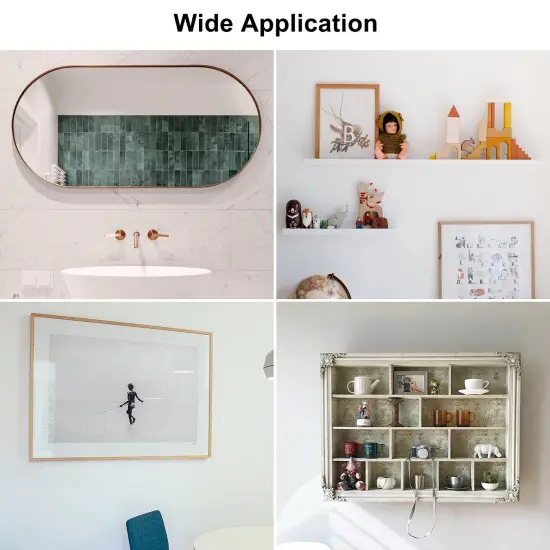 2 inch French Cleat Picture Hanger, Aluminum Mirror Hanging Kit with Hardware, Ideal for Artwork, Whiteboard, Cabinet, Holds 30 lbs. per Pair, 2 Pairs {2}