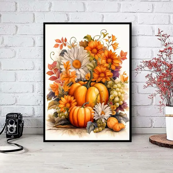 DIY 5D Fall Pumpkin Diamond Painting Kits Thanksgiving {2}