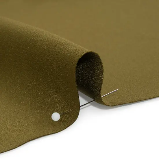 1 Yard Heavy Fir Green Silk 4 Ply Crepe Fabric for Gowns, 44 Inches Width {2}