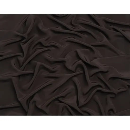 1 Yard Solid Deep Charcoal Silk Fabric, 4Ply Crepe 44" Wide Ideal for Designer Fashion Projects {3}