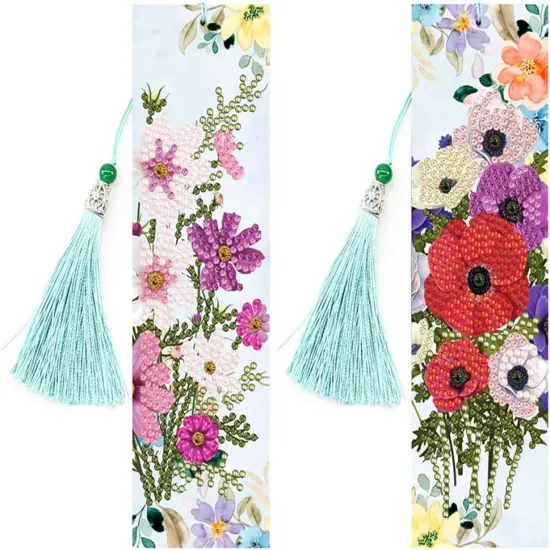 2 Pieces Morning Glory Bookmark Diamond Painting Kit {1}