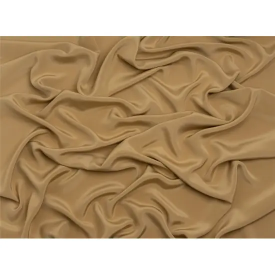 1 Yard Latte Silk 4 Ply Crepe 44" Wide Luxury Beige Fabric for Bridal & Evening Wear {3}