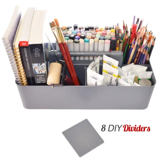 Enjoy Organizer Portable Supply Caddy Compartment with Handle 8 Dividers Art Caddy Multi-Purpose - Made In USA {3}