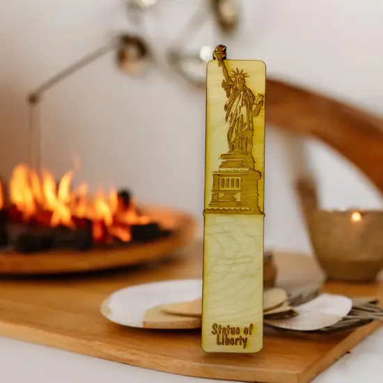Bookmark - Statue Of Liberty - Birch wood {5}