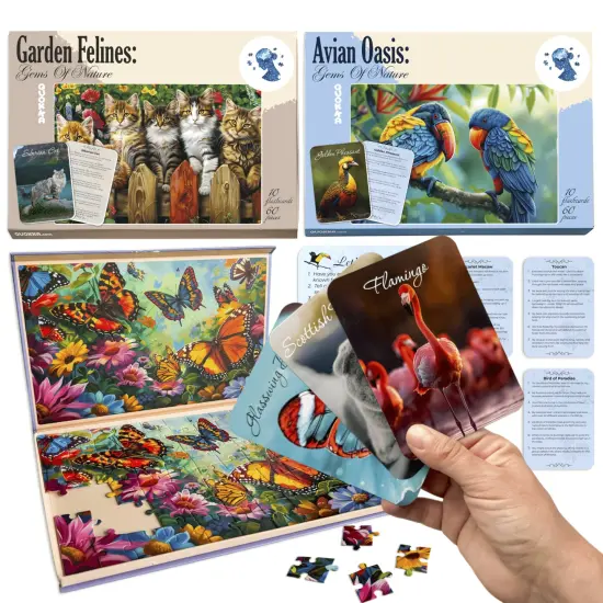 60 Pcs Dementia Puzzles for Elderly | Gems of Nature {1}