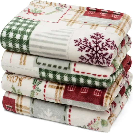 Printed Fleece Blanket Twin Size, No Shed No Pilling Ultra Soft Plush Cozy Xmas Prints Theme Home Décor Flannel Blanket for Bed, Sofa, Couch and Gift, 66" X 90", Rindeer {1}
