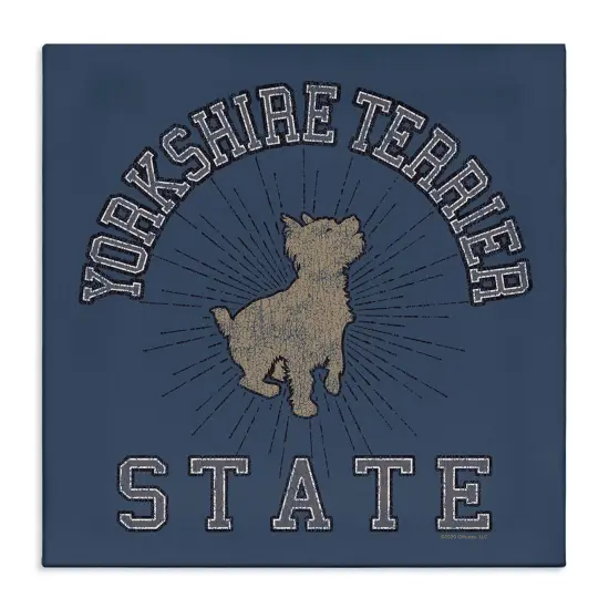 Stupell Industries Yorkshire Terrier State Canvas Wall Art Design by Spirit Animals/Life Is High {1}
