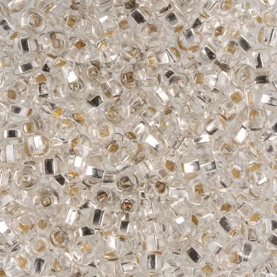 John Bead 6/0 Silver Lined Czech Glass Seed Beads, 100g Crystal {1}