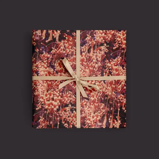 Blue Tropical Floral Gift Wrap {4}