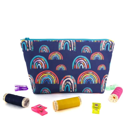 Crosscut Sewing Co.&reg; Zipper Pouch Sewing Project Kit for Beginners with Fabric, Instructions and Video Rainbows {6}