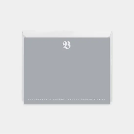 Fraktur Calligraphy Script Monogram Note Cards {1}