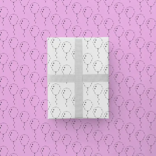 ASCII Art Balloons Gift Wrap Paper {1}