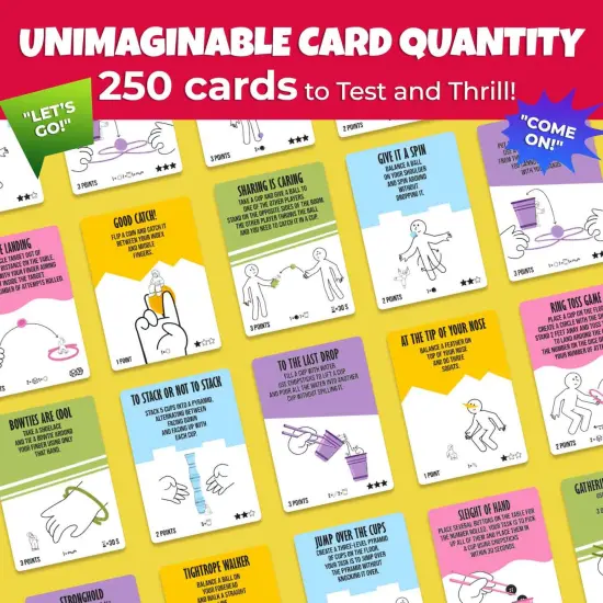 Challenge Game Set - 250 Cards with Fun Tasks for Family {3}
