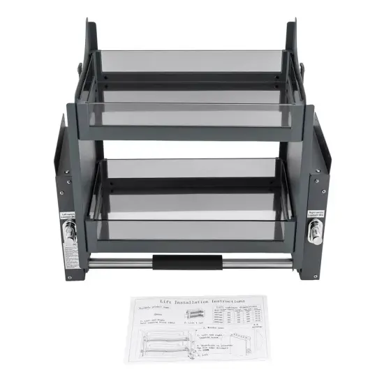 24 Inch Kitchen Pull Down Shelf Wall Cabinet Storage Organizer Convenient Heavy {2}