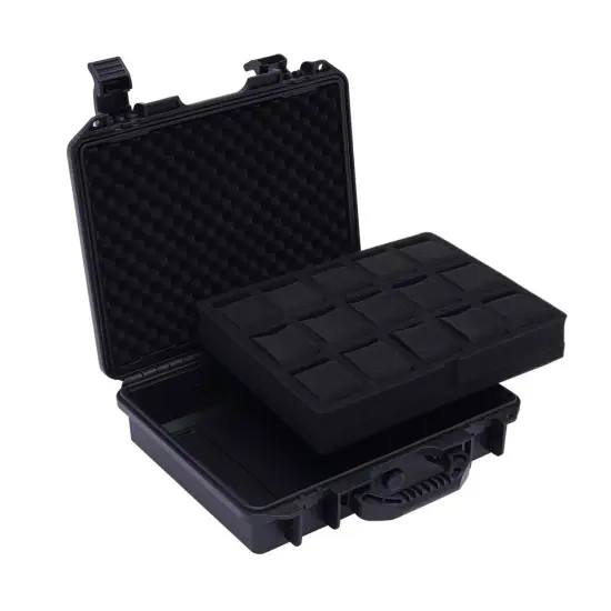 Plastic Suitcase Display Storage Case 15 Slots Watch Storage Box Case Waterproof {1}